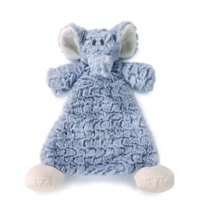 Demdaco Ellery Elephant Rattle Lovey Security Blanket Blankie Baby